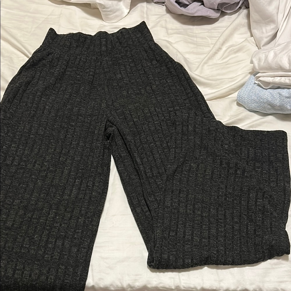 Harlow Black Joggers with Ribbed Texture